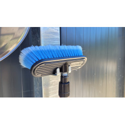 ENSEMBLE AIRE DE LAVAGE POTEAU DROIT ACIER GALVANISE + ENROULEUR HAUTE PRESSION INOX AUTOMATIQUE 25M
