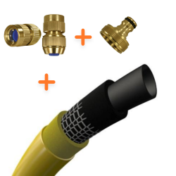 TUYAU PVC ARROSAGE 25M DN19 COMPLET (QUALITÉ RENFORCÉ)