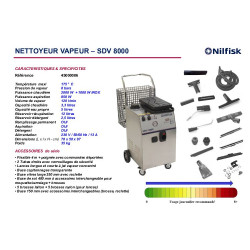 Nettoyeur vapeur NILFISK SDV 8000 EU avec aspiration