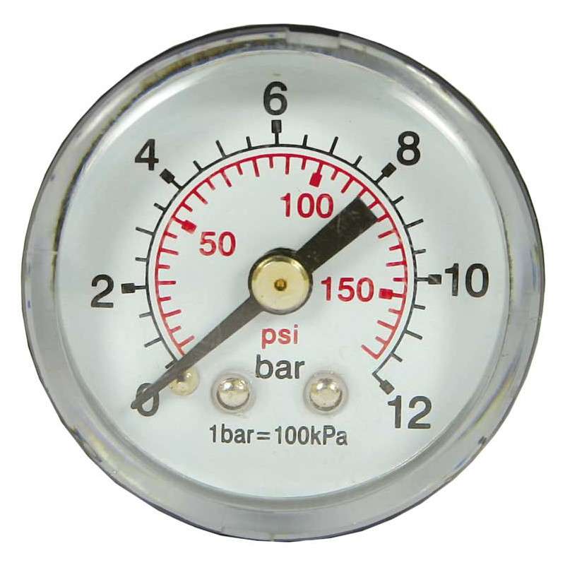 MANOMETRE 40MM 0-12 BARS PVC 1/8 LATERAL MANOMETRE 40MM 0-12 BARS PVC 1/8 LATERAL