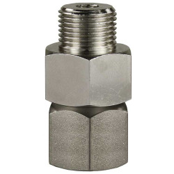 RACCORD ROTATIF 3/8F-3/8M LAITON CHROME