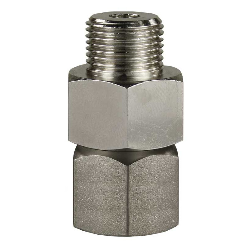 RACCORD ROTATIF 3/8F-3/8M LAITON CHROME